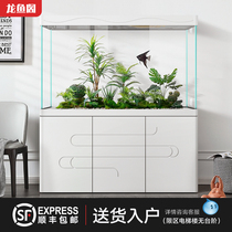 Fish tank aquarium large and medium-sized office intelligent cylinder without pipe fittings household living room filter ultra-white glass fish tank