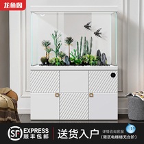Arowana pavilion Ultra-white glass Professional grade under the filter fish tank Office living room Arowana tank aquarium against the wall