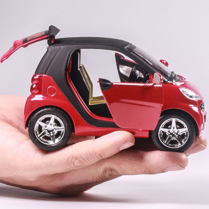 Children boy cute toy small car model Benz SMART alloy car model fun simulation back and light-Taobao