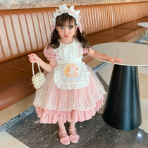 Lolita Girls Summer Mesh Princess Dress Baby Lace Girl Puff Sleeve Dress Fairy Dress