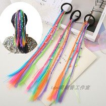 Children Wig Hair Accessories Hip-hop Colorful Little Braid Girl Baby Dirty Braids Chedolian Chreaking Rope Performance Zhafa Hair Ring