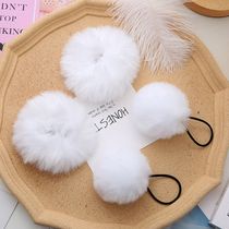 Net Red Lori Soft Sister Japan-ROK Cute Teenage Girl Zama Tail Fluff Hair Ring Hair Rope Leather Fascia Children Cute Hair Accessories