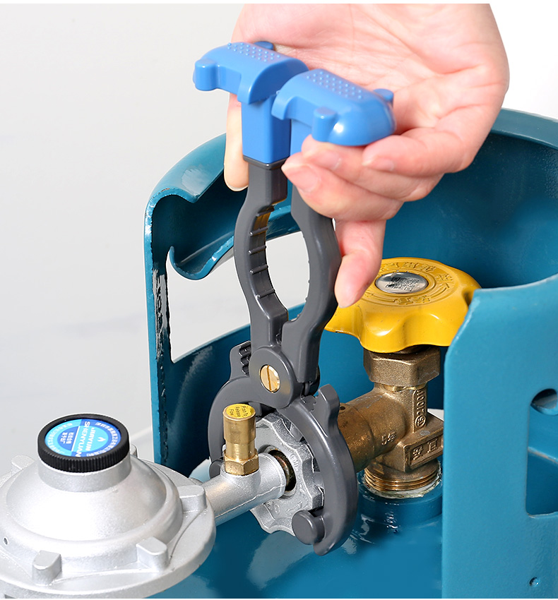 煤气罐减压阀门扳手家用防滑拧气瓶开关装分支器拆卸夹钳专用工具