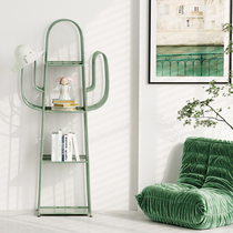 Nordic Iron Art Bookshelves Landing Shelving Living-room Bedroom Bookcase Corner Children Shelf Creative Cacti Multilayer
