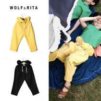 6 fold clear cabin wolf and rita male and female child neutral loose beam waist 90% pants children spring and autumn clothing long pants