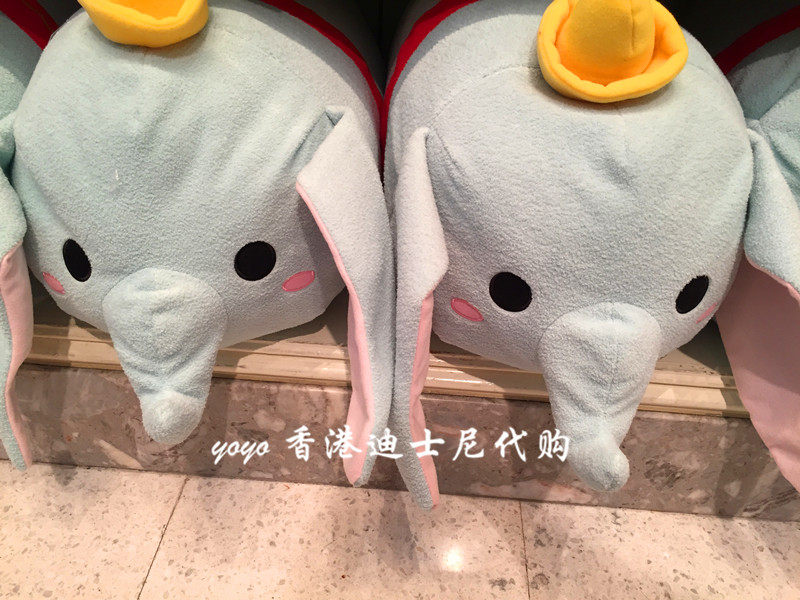香港迪士尼正品正品小飞象tsumtsum卡通毛公仔玩偶抱枕屏幕擦