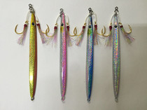 Sea fishing boat fishing red sweet with eye iron hook set with special imported SHOUT real fish skin hook 1 0# 90g