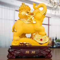 Zhaocai elephant ornaments a pair of home living room entrance TV cabinet Feng Shui friends move gifts business decorations