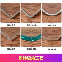 Tempered glass custom household coffee table panel table table round transparent glass plate rectangular black paint custom