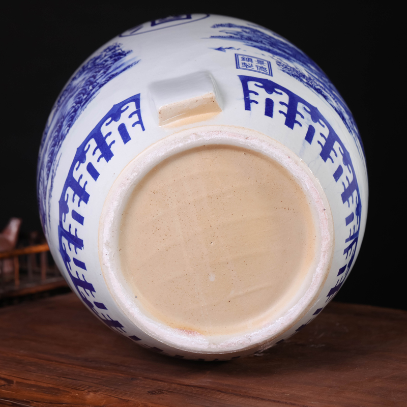 Jingdezhen ceramic jar expressions using sealed mercifully it 50 kg 100 catties 150 catties of blue and white porcelain up hidden jugs