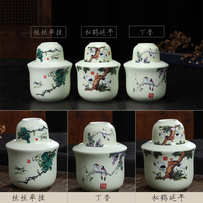Jingdezhen ceramic wine temperature hot hip household of Chinese style of archaize hip suit rice wine liquor cup of hot he its drank