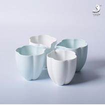 Ceramic Gongdo Cup Jingdezhen Yum Cup Hutian Shadow Green Sweet White Glaze Kung Fu Tea House Green Cup New Product Promotion