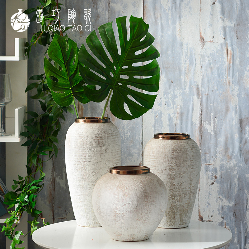 Developed ceramic vases, sitting room of I and contracted household TV ark opportunely show originality retro porch is decorated furnishing articles