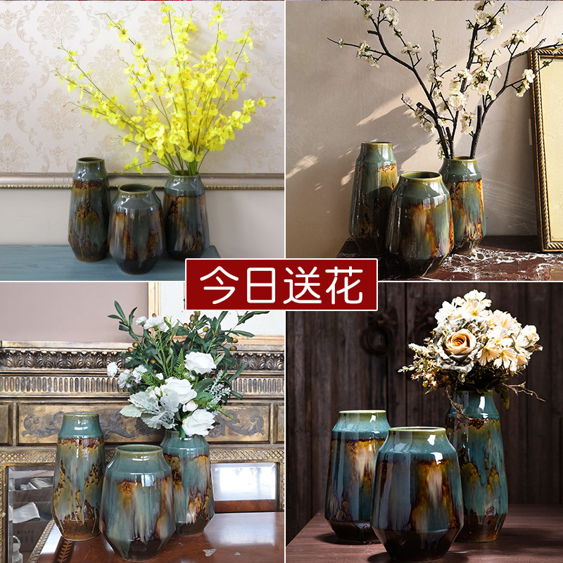 Restore ancient ways opportunely sitting room ceramic vase furnishing articles home ideas dried flowers flower arrangement home TV ark adornment ornament