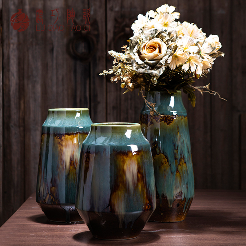 Restore ancient ways opportunely sitting room ceramic vase furnishing articles home ideas dried flowers flower arrangement home TV ark adornment ornament