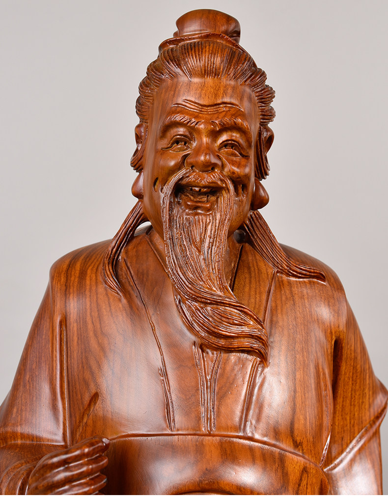 黄花梨木雕神医华佗像摆件实木质雕刻外科鼻祖华佗摆设红木工艺品