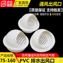 PVC air outlet rain cover ventilation pipe exhaust cover rain cover breathable cap drain pipe insect 110 160