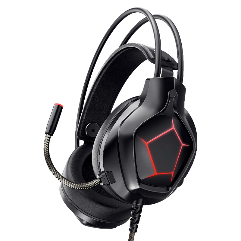 2023 new head-mounted computer gaming headphones USB connector Shocking bass hearing sound big-name electric race noise reduction-Taobao