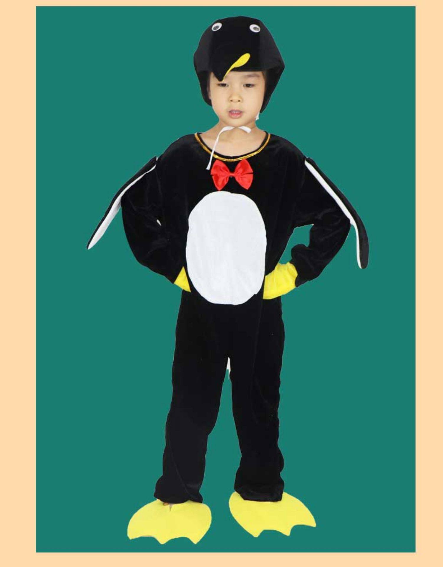 新款儿童动物演出服装小企鹅表演衣服幼儿园男女童卡通亲子表演服