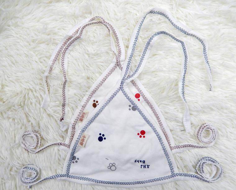 小哈健 初生婴儿宝宝纯棉三角肚兜新生儿护肚围护脐围2条装 包邮