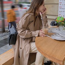 Small pull-out pint large flap with small face card with loose bundle waist multi-row buttoned with small sub-medium length large coat