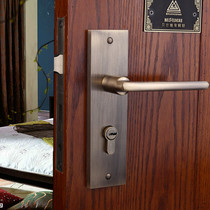 Belvidi BELVEDERE pure copper simple antique mute interior bedroom lock handle lock tongue solid wood