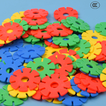 Baby Grand Central Snow Flakes Children Building Blocks Plastic Beneficial Girl Boy Parquet Kindergarten Desktop Toys