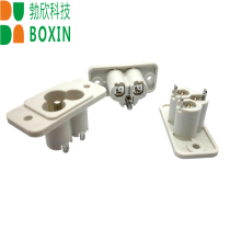 AC Power Socket C6 Type Appliance Type Input Type Plum Socket Rice Mouse Socket with screw fixed white