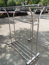 Tilishi stainless steel 304 joint telescopic floor-standing double rod curved movable drying rack