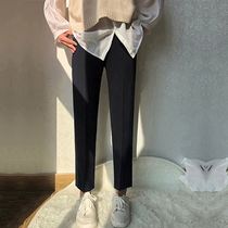 Large size womens pants fat mm Xia Xian thin thin radish pants loose high waist nine-point pants small feet casual pants 200 pounds