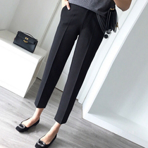 Fat mm pants thin trousers 2020 new large size womens autumn fat sister high waist slacks small feet nine-point pants