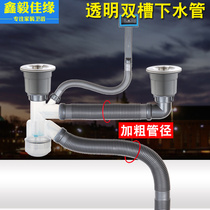 Kitchen Sink Wash basin Lower water pipe lengthened double tank Suit Wash Vegetable Bowl Pool Pool Drainer Drain Pipe Fittings