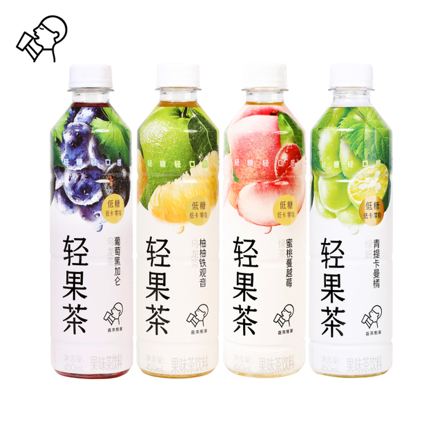 喜茶轻果茶低糖低卡0脂果味茶饮料450ml*12/15瓶整箱【TK】