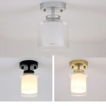 Small ceiling lamp American simple gold and silver entrance balcony aisle porch lamp E27 replaceable bulb can be 110V