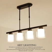 American dining chandelier Black three-head industrial style tea room bar table lamp E27 replaceable bulb LED can be 110V