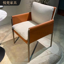 Designer hotel-like-style minimalist dining chair light extravagant high-end will living-room single leisure talks chair