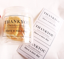 Transparent thankyou English thank you sticker box decoration sticker Baking label Accessories sticker 90 sticker price