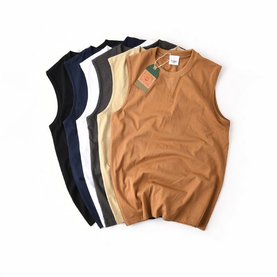 Foreign trade original cotton wash loose solid color casual sports vest men's summer round neck sleeveless T-shirt 0906
Foreign trade original cotton wash loose solid color casual sports vest men's summer round neck sleeveless T-shirt 0906