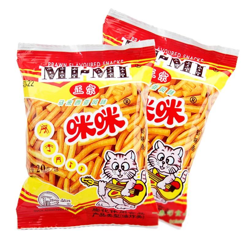 咪咪虾条和蟹味粒