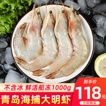 Qingdao Dam Shrimp Fresh Extra Large Sea Shrimp Shrimp Extra Large Shrimp Fresh Frozen Sea Shrimp Seafood Aquatic Products