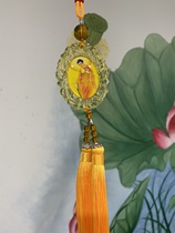 South No Amitaba Buddha picked up the glazed Buddha statue car with a six-character name car hung up