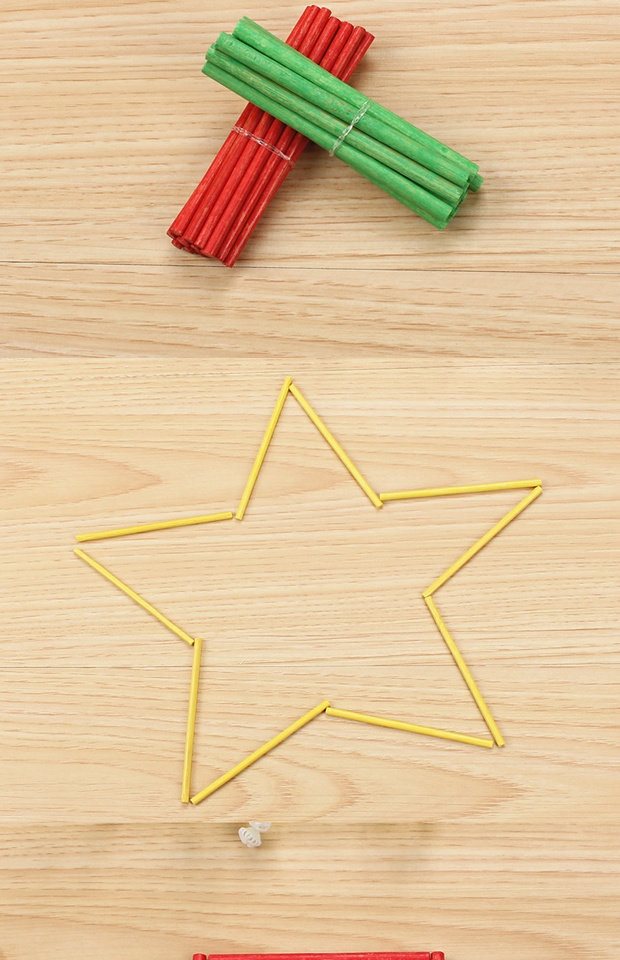 小学生数学棒/启蒙算术教具早教玩具/竹木数数棒/彩色100根小棒