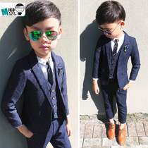 Korean childrens clothing Childrens suit three-piece British style handsome boy suit suit Flower girl dress performance suit