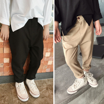 2019 spring and summer casual cotton and hemp childrens clothing New boys trousers Childrens casual trousers Harlon pants