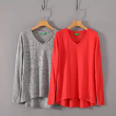 Foreign trade European and American large size women's original tail single spring dress fat sister fat mm shirt sweater knitted T-shirt jacket