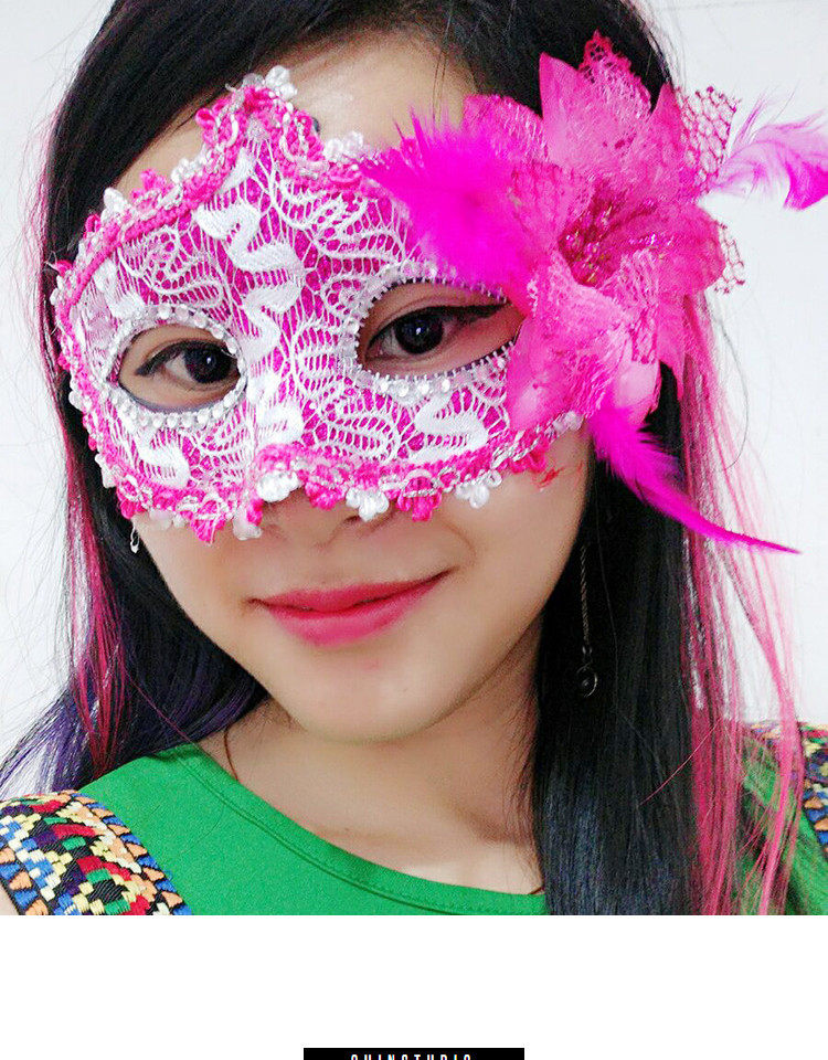 面具女 半脸成人派对化妆舞会公主性感酒吧花朵道具儿童面具 批发