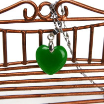 Emerald Malay jade heart-shaped pendant pendant Heart-to-heart female popular jade love jewelry special offer