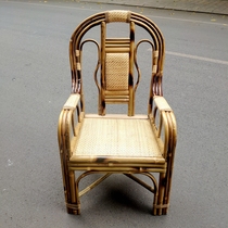 Quality bamboo office chair bamboo chair adult back chair home courtyard mahjong rattan bamboo weaving leisure bamboo recliner