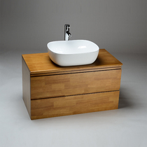 Japan-style Nordic extremely minimalist and luxurious full solid wood to well stay in the bath cabinet washstand Pelvis Net Red Cabinet