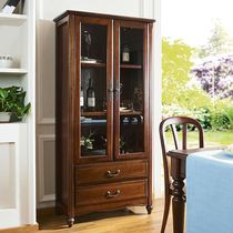 American environmental protection solid wood wine cabinet living room corner locker floor high cabinet bathroom waterproof toilet side cabinet bookcase